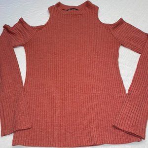 Love Culture Mock Neck Cold Shoulder Womens